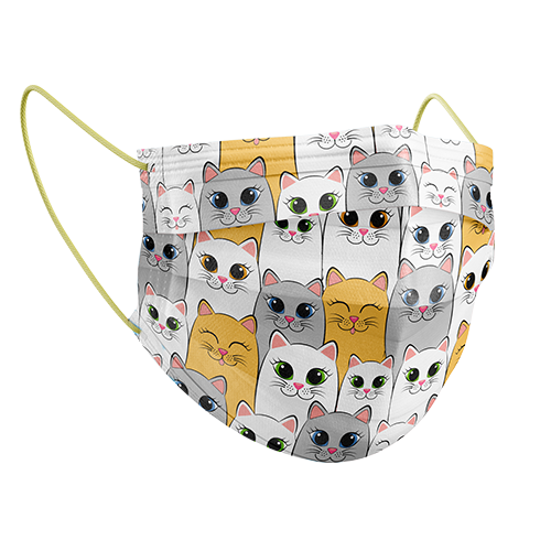 Medizer Cute Kitties Patterned Kids Mask