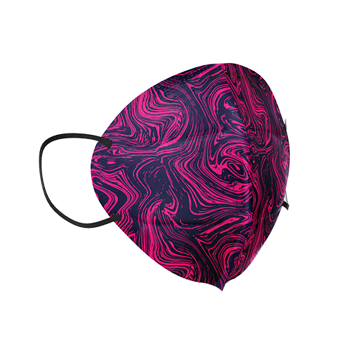 Fuchsia Patterned FFP2 Mask