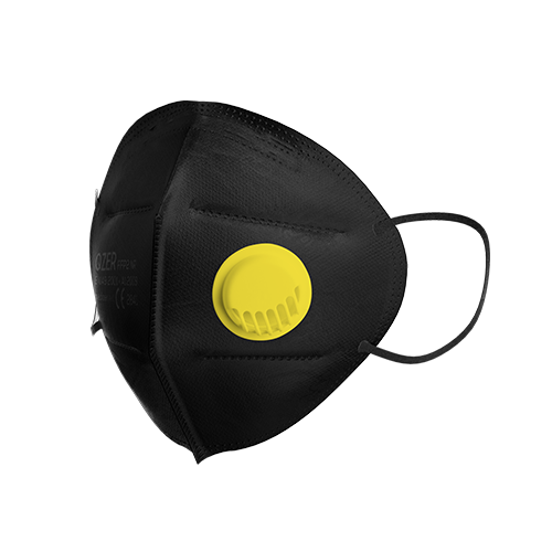 Black Valved N95 Mask