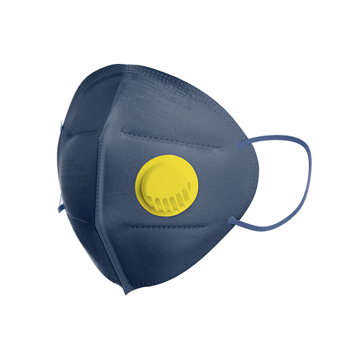 Navy Blue Valved N95 Mask